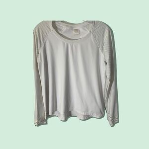 Caria by Carrie Underwood Women's Small White Activewear Long Sleeve Top